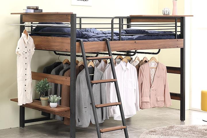 북카페W 좌식 벙커 침대 프레임 (수퍼싱글)