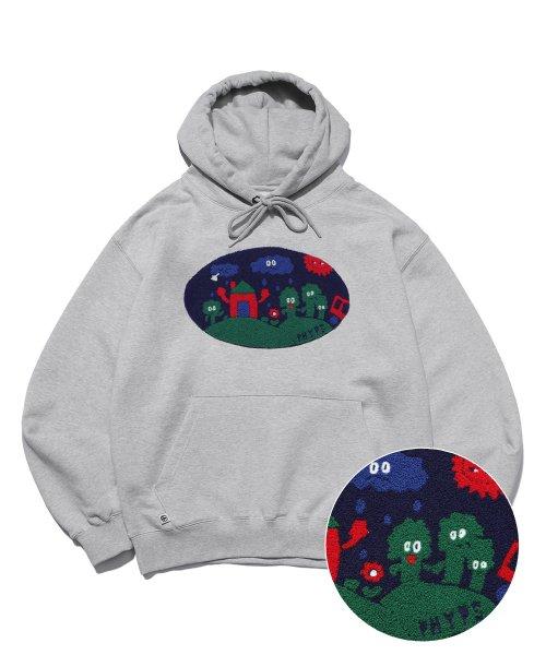 PHYPS® X SUHSUHYUN BROCCOLI FAMILY HOODIE GRAY