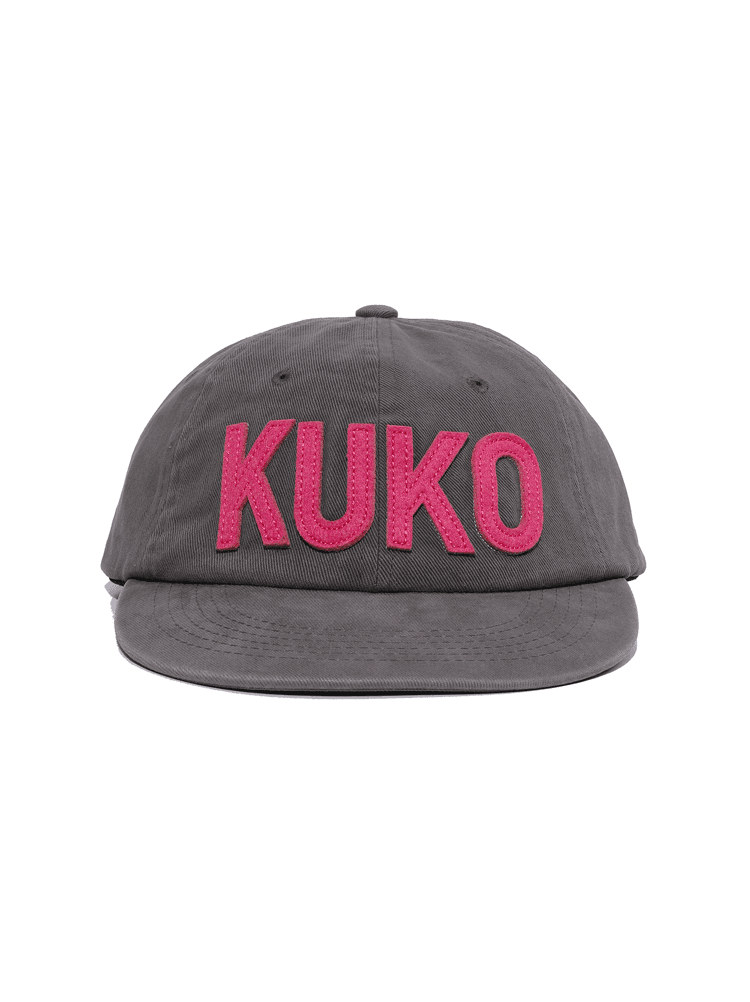 [KUKO] KUKO Logo 6Panel Cap_Grey Pink