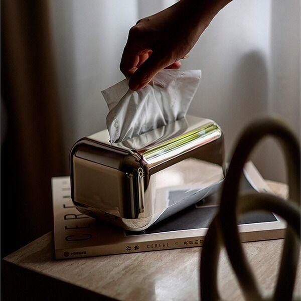 실버크롬 휴지 티슈 케이스