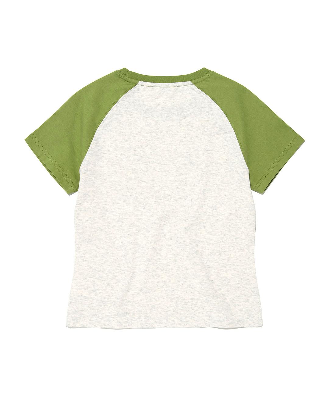 우먼 래글런 타이포 티셔츠 오트밀