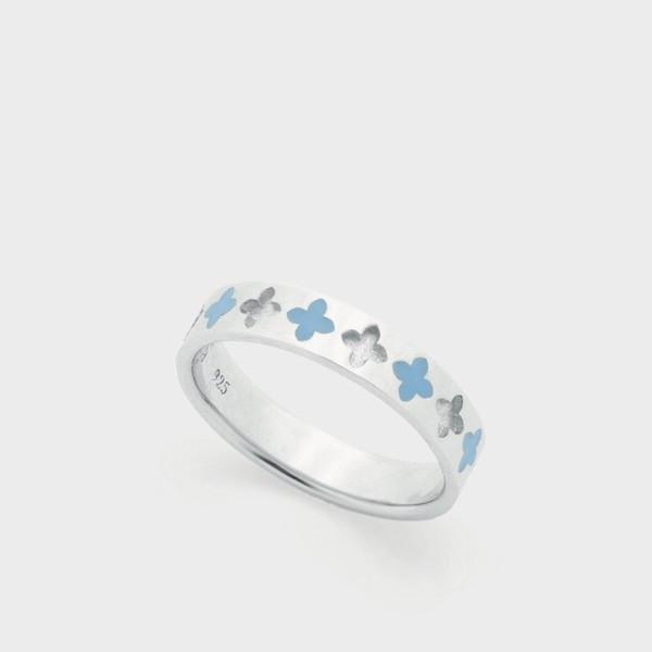 Gothic flower checkboard ring 고딕 플라워 체크보드 링 (유광버전)