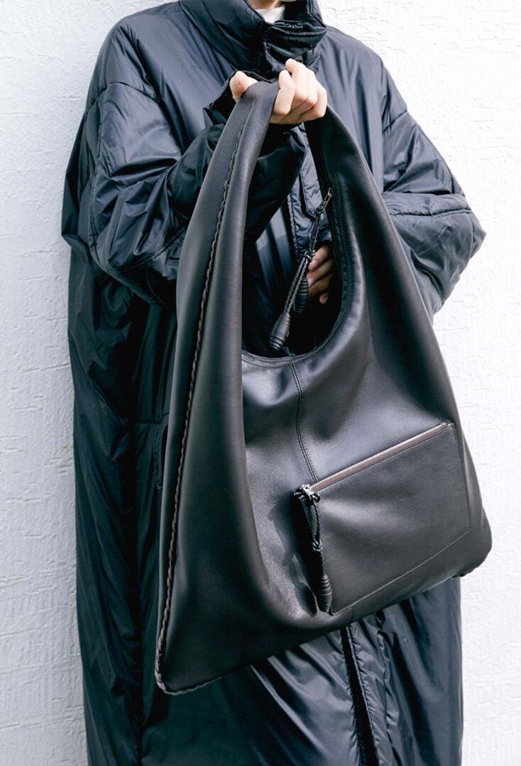 GYRO SHOULDER BAG-BROWN