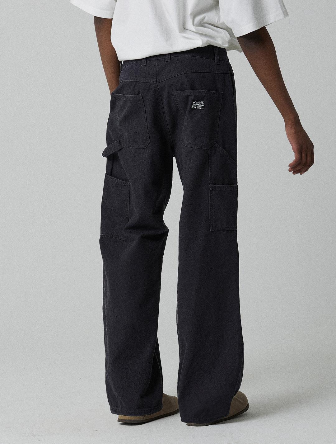 파번 4404 코튼 카펜터 와이드핏 다크그레이 팬츠