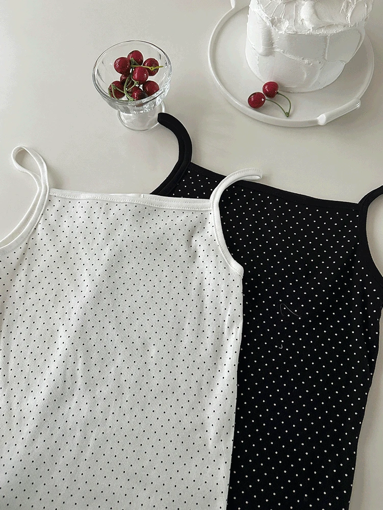 [봄신상] 센니 도트 레이어드 골지나시