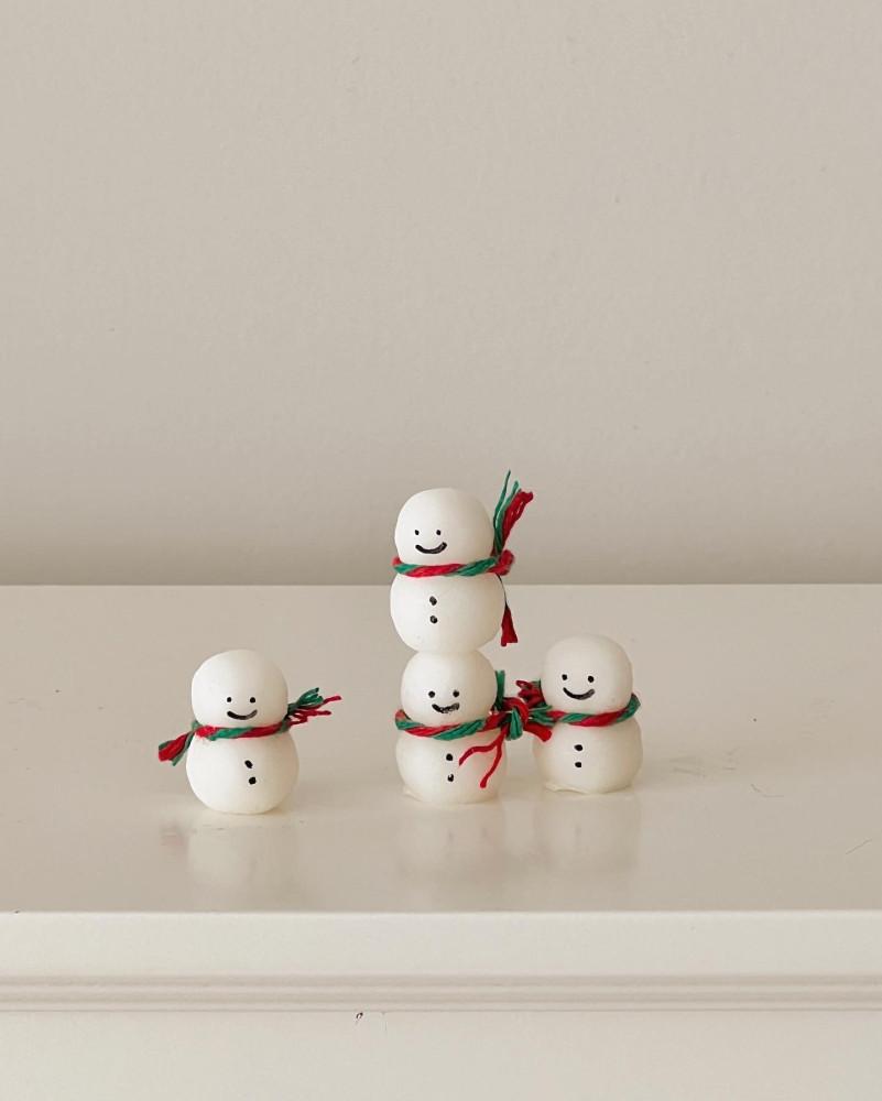 초미니 눈사람 크리스마스캔들 생일선물 연말소품