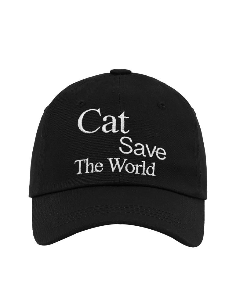 Cat Save The World ballcap  - 캣 세이브 더 월드 볼캡 (블랙)