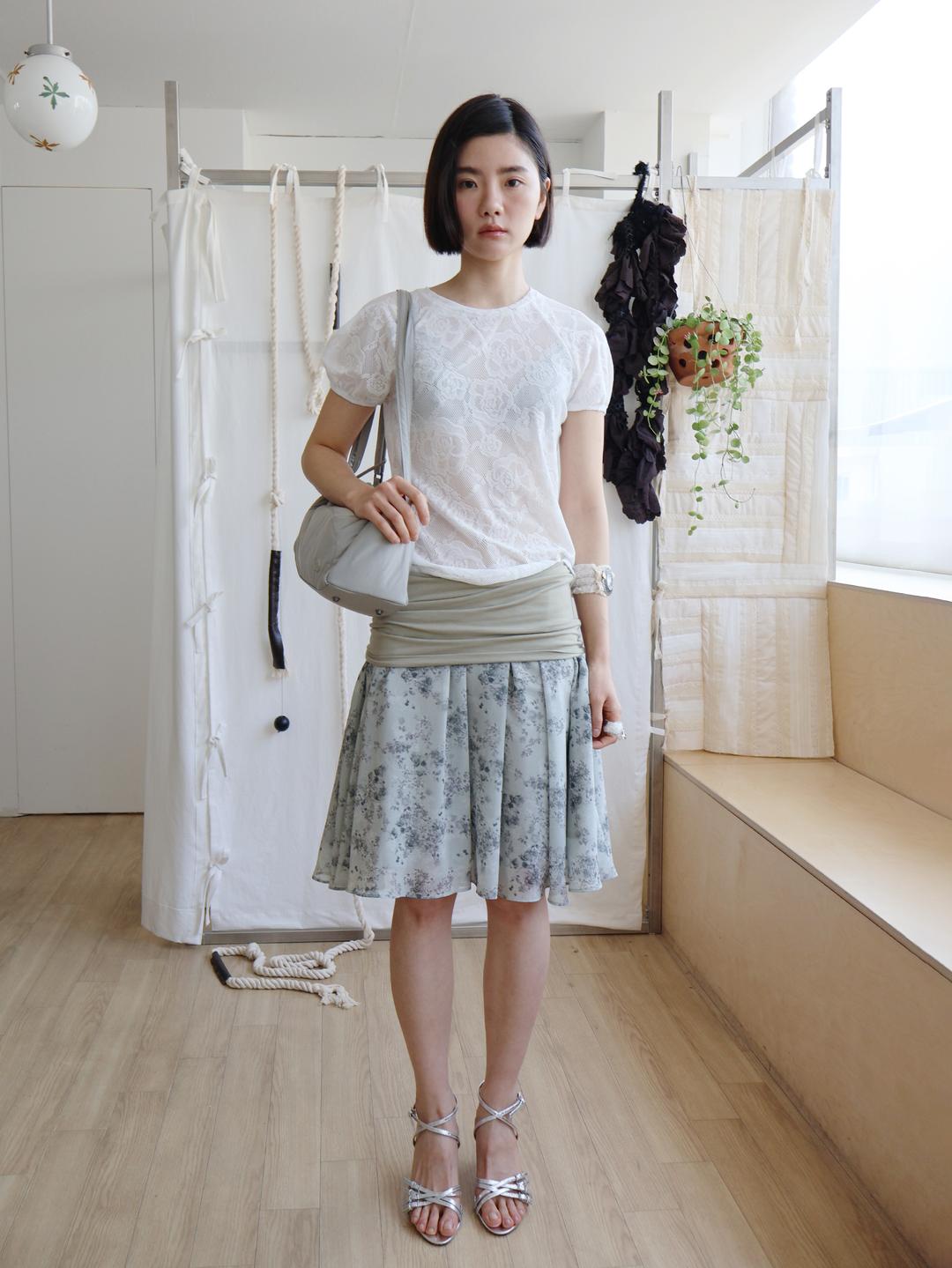 LOTUS MIDI SKIRT MUD KHAKI
