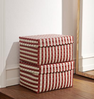 hay박스 헤이 맥심 스트라이프 박스 레드 앤 샌드 HAY Maxim L