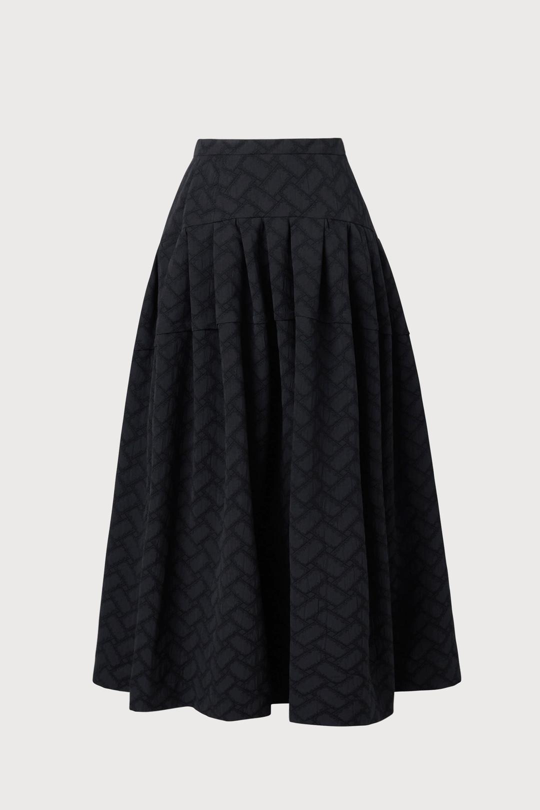 Part.5 Jacquard skirt (black)