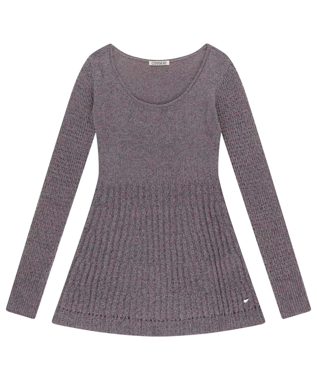 SOFT BELL KNIT PURPLE GREY