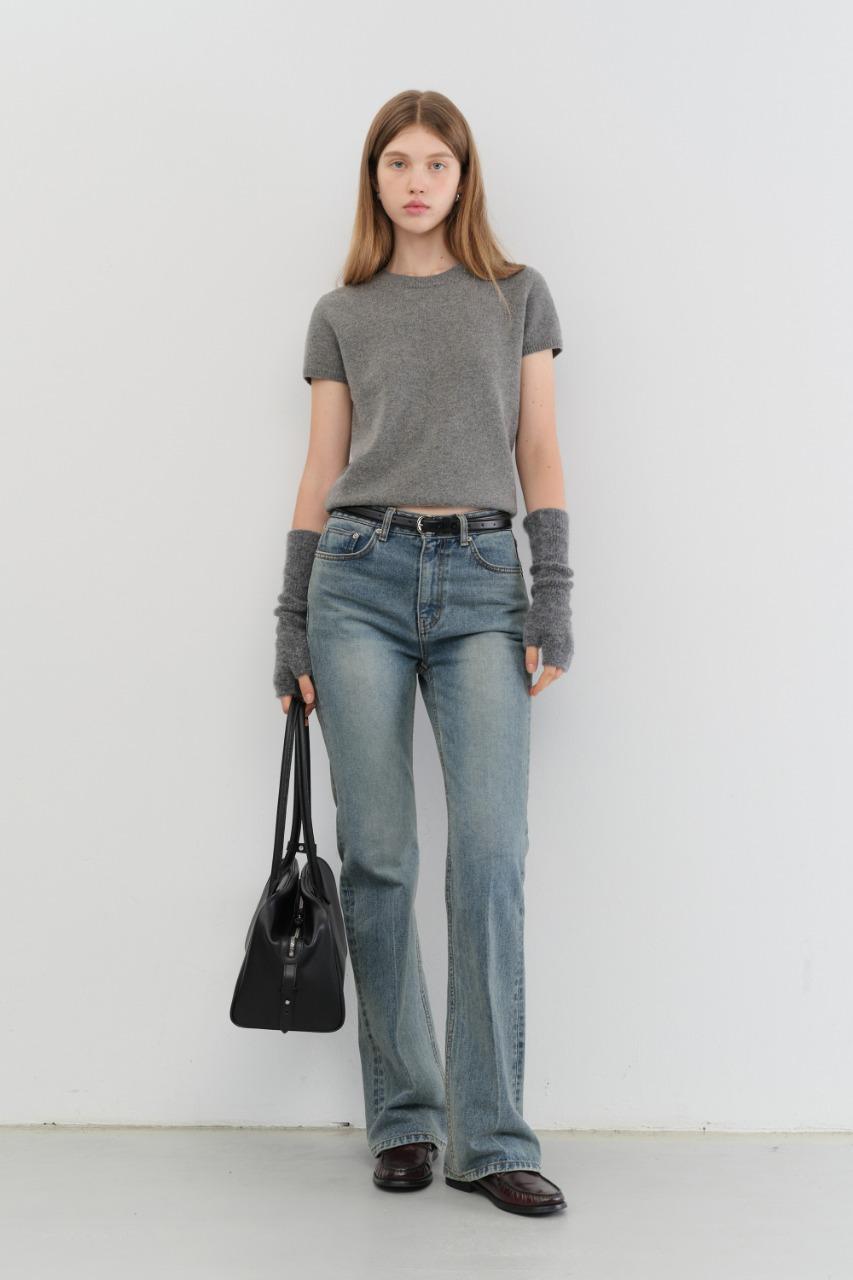 70S SEMI FLARED JEANS VINTAGE LIGHT BLUE