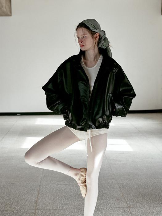 [W컨셉 단독]FAUX LEATHER JACKET [BLACK] 4/3