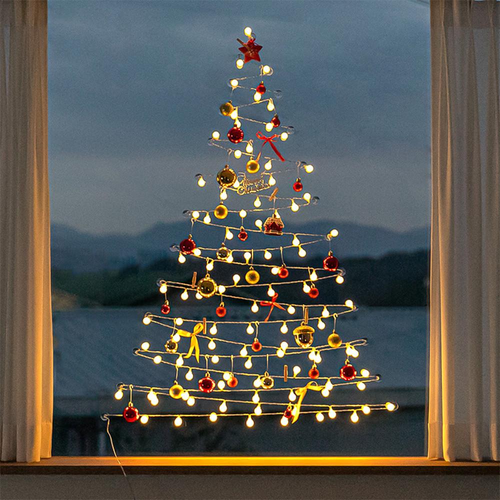 크리스마스 LED 리모컨 벽트리 오너먼트 만들기 풀세트 100p