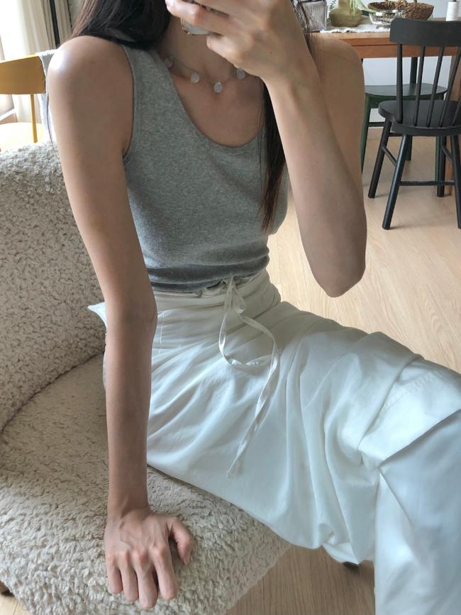 [Persona] essential cropped cotton sleeveless