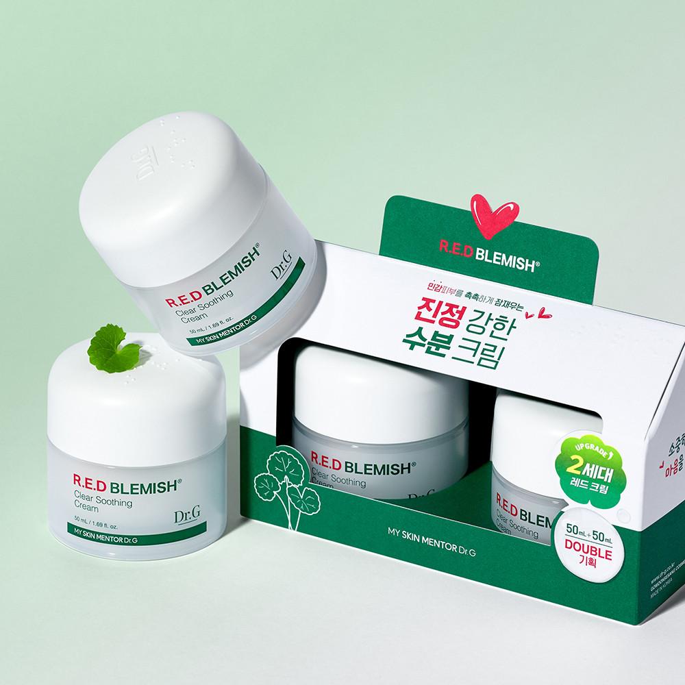 닥터지 레드 블레미쉬 클리어 수딩 크림 50ml 듀오 기프트 세트 : 닥터지