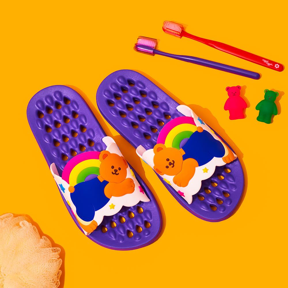 [위글위글] 화장실 미끄럼방지 욕실 슬리퍼 - Cloud Bear