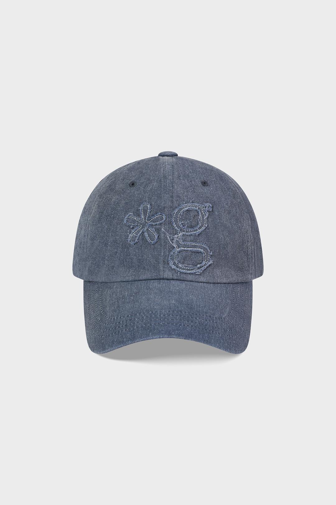 VTG CUTTED LOGO CAP (BLUE DENIM)