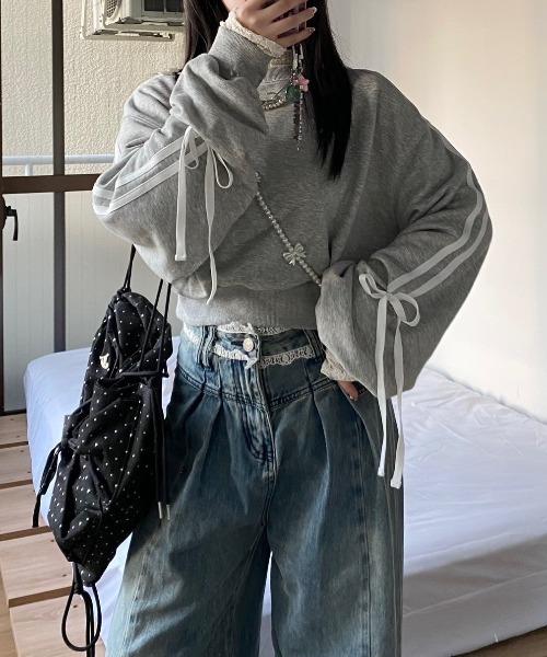 【Seoup】アソートリボン付きスウェット