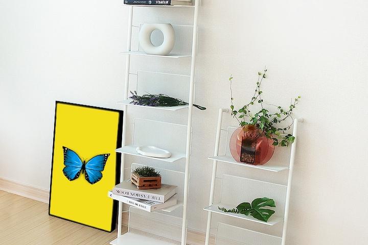 철제 인테리어 사다리 수납 선반 기본 북타워 2size 2color