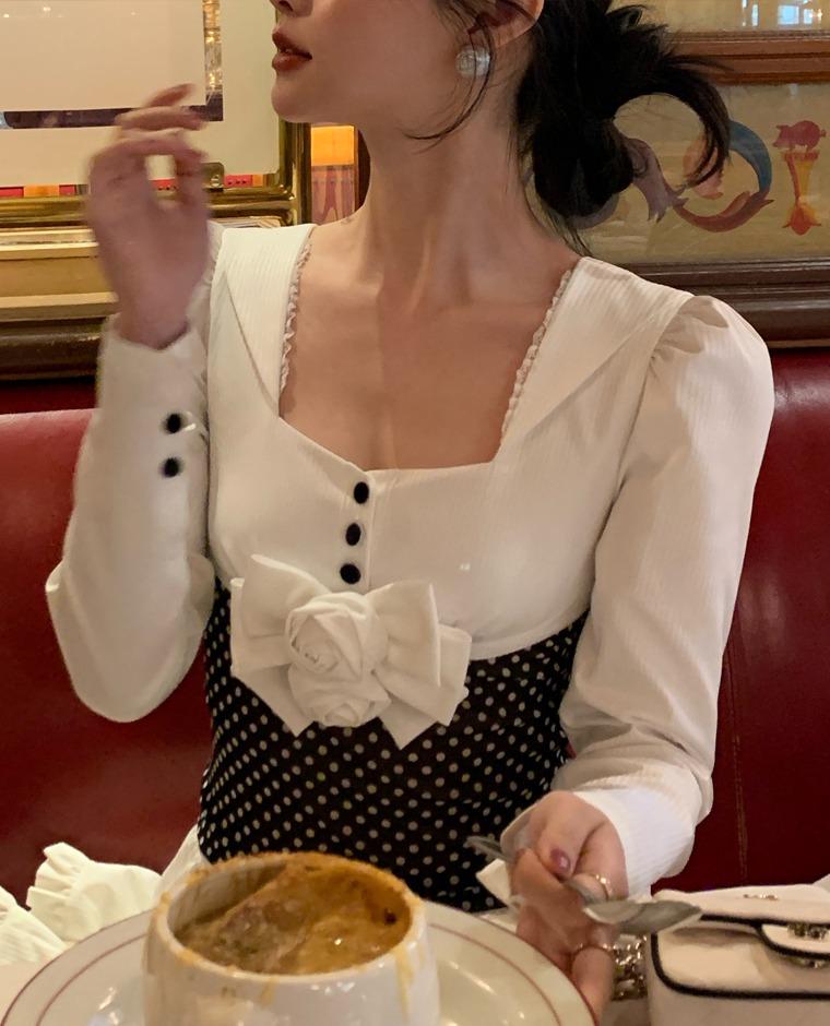 메를린 리본 블라우스