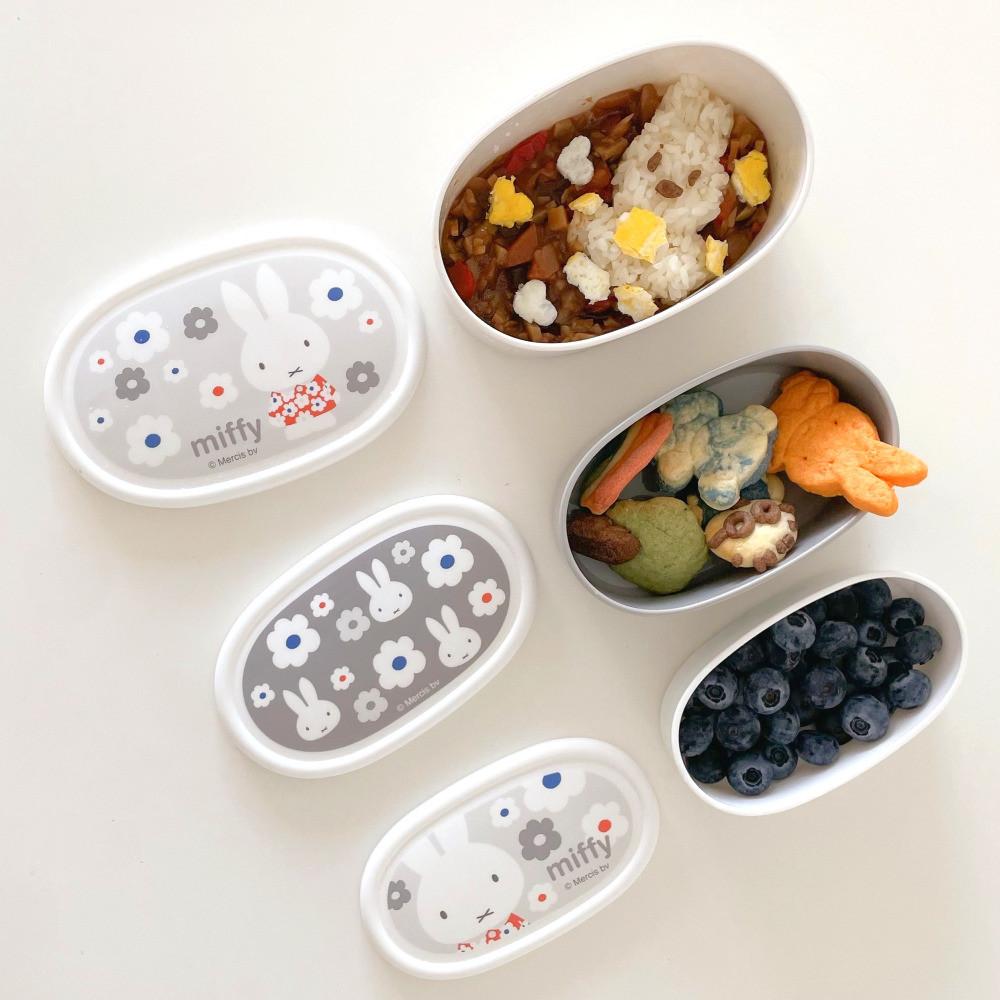 미피 어린이집 소풍 캐릭터 도시락 피크닉 간식통 샐러드용기 3종세트
