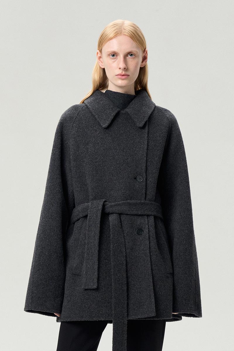 ALPACA WOOL BLEND HALF COAT