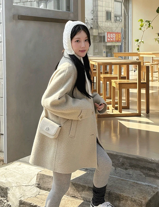 [wool90%/wool80%] 메이플 하이넥 하프 울 코트