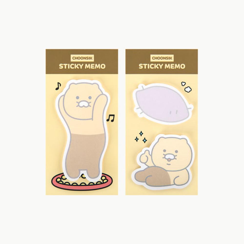 카카오프렌즈 춘식이 형태 점착메모지