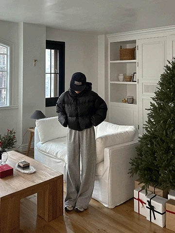 미즈 밴딩 기모 트레이닝 팬츠