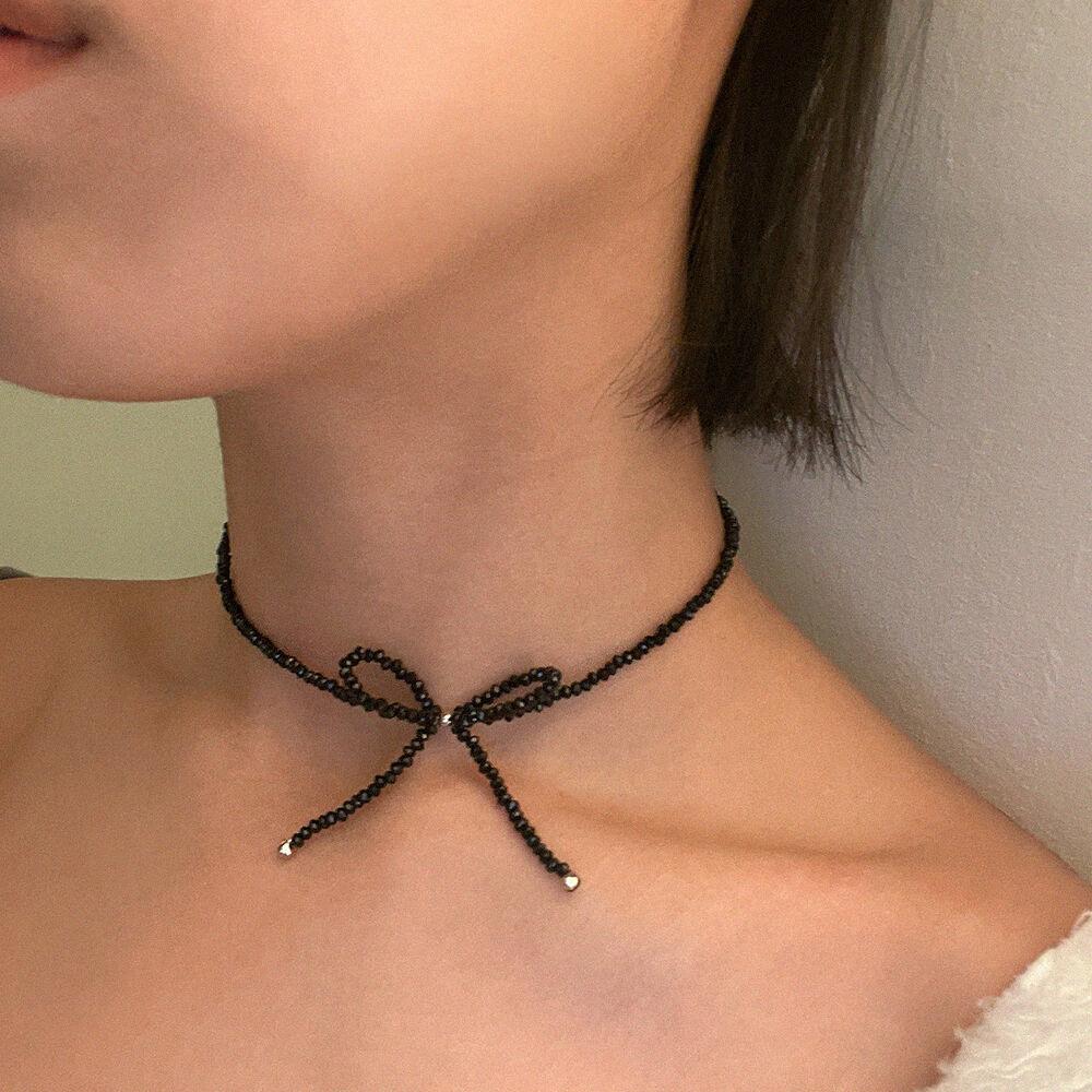 SMALL RIBBON NECKLACE (2colors) AN422015