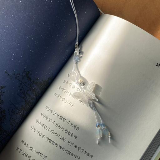 재입고 나비잠 원석 비즈 책갈피 끈갈피