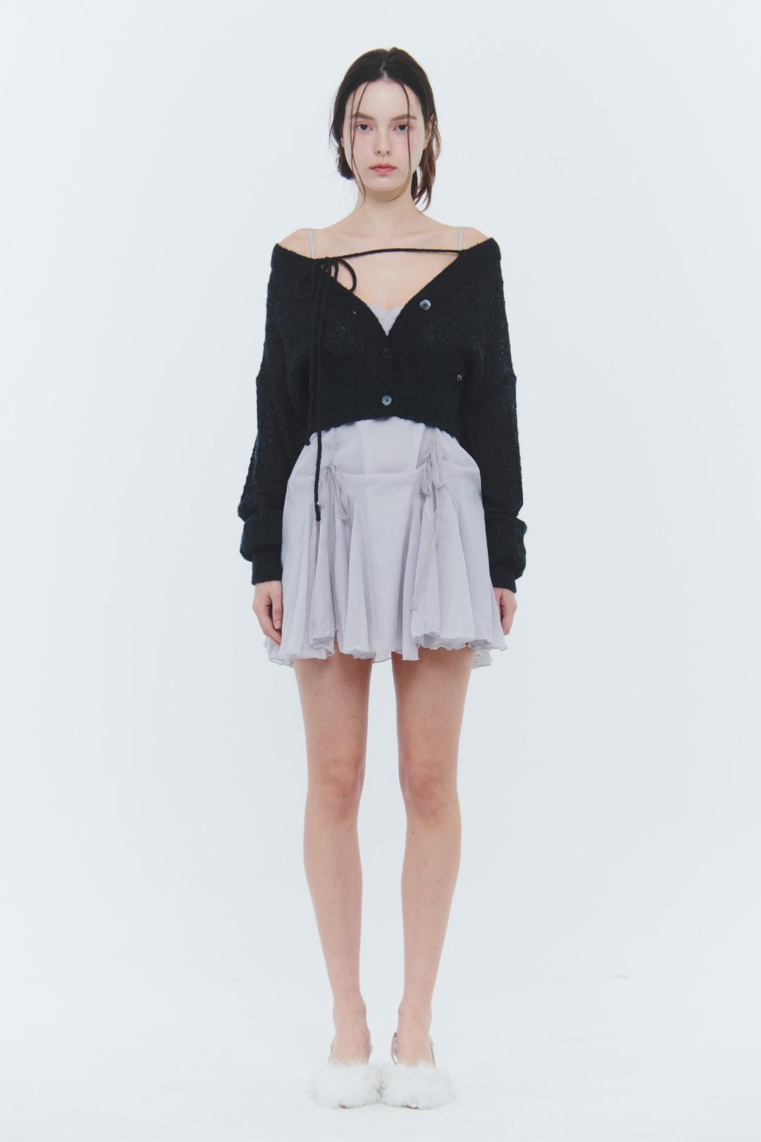 [3/31~] DANIELLE MOHAIR CARDIGAN charcoal