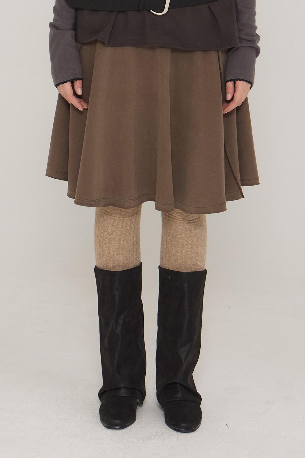 RIO WAVE FLARED MIDI SKIRT - KHAKI