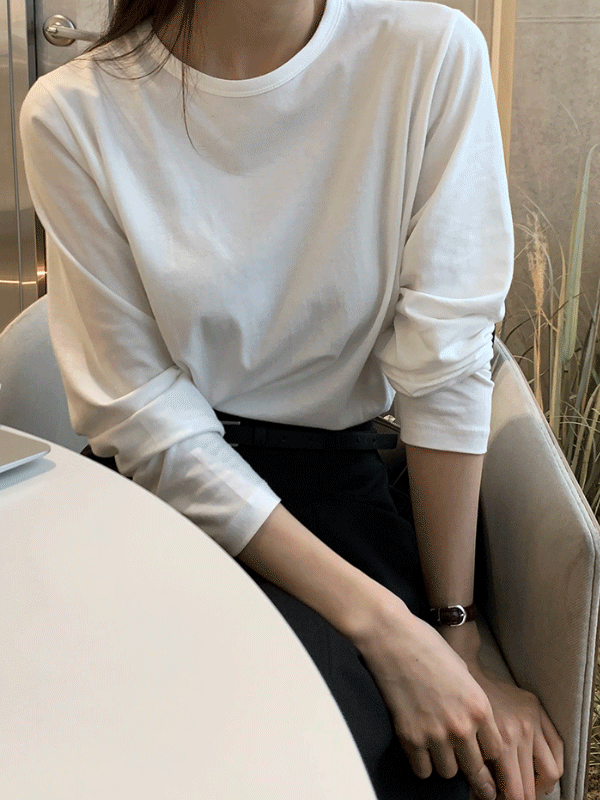 핀르 테이크 베이직 라운드 긴팔티 / 4color