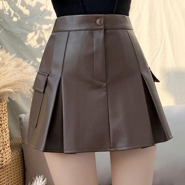 [힙골반볼륨UP♥하체보정최고^^] 마이 힙 포켓 레더 치마 바지