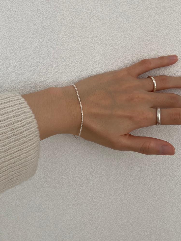 925실버 글리터 마르게리타 체인 은팔찌