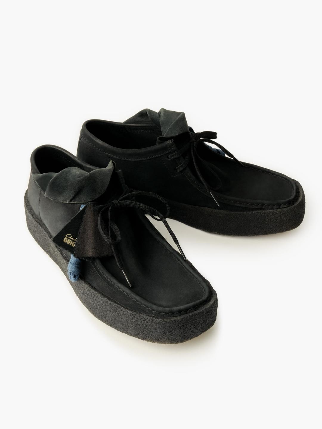 Sun-Bleached Draped Wallabee Cup - Black