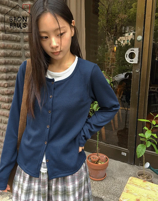 [무료배송][BAONHAUS] 펠키 레이어드 골지 가디건 (4color)