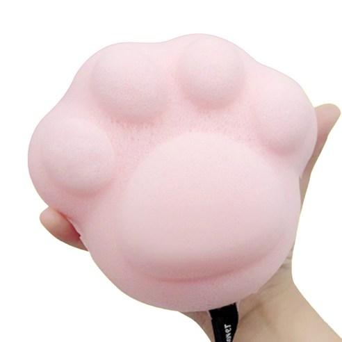 홈팡 저자극 곰발바닥 버블 샤워볼, 1개입, 핑크, 1개