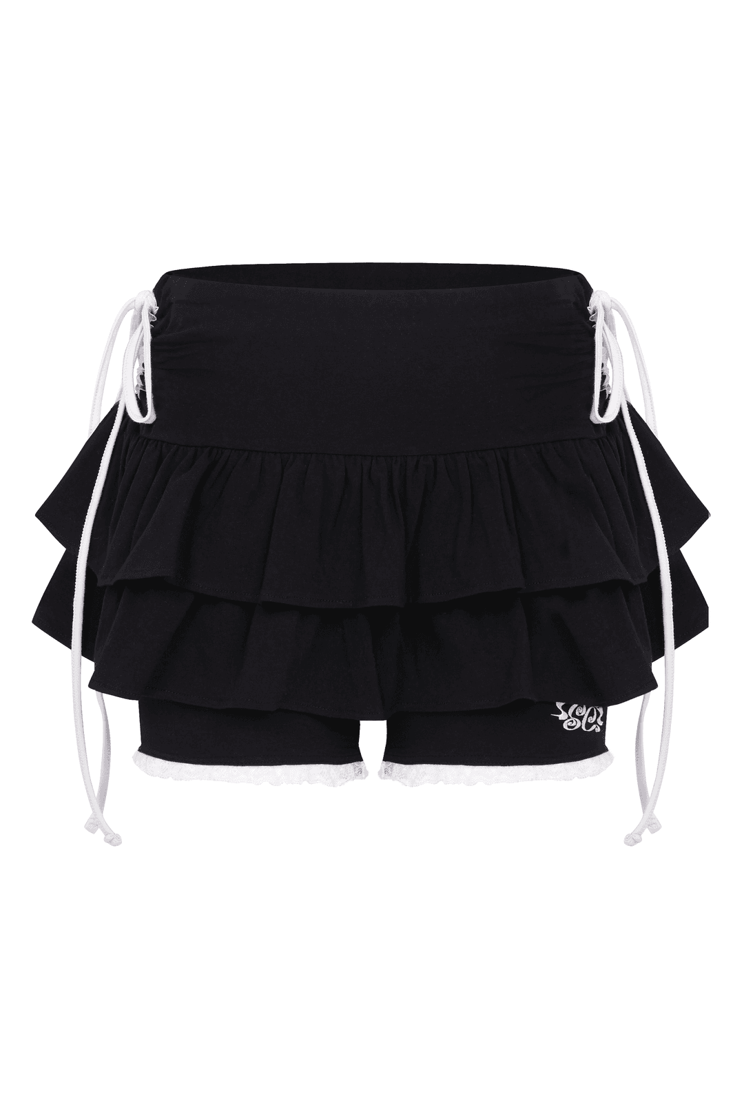 ♥ DOLLY HIME TRAINING SKORT ♥ (black x white)