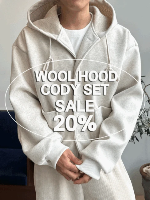 [세트할인]1주년 울 후드 자켓+세렌디 자가드 팬츠