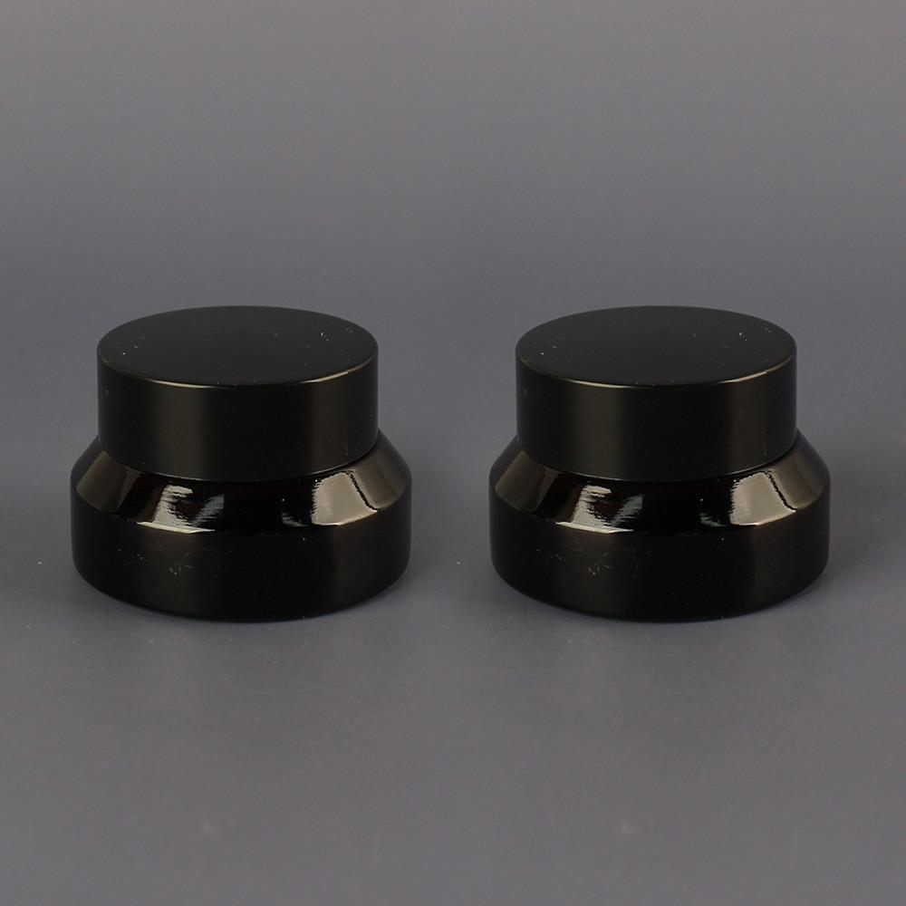 크림 화장품 소분 용기 유리 갈색병 각진 공병 20g