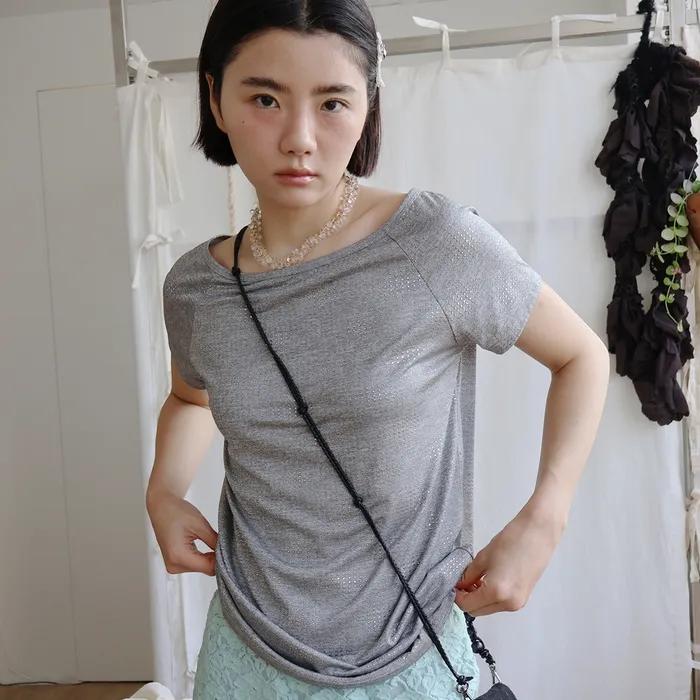 Silver Sparkle T-shirt Gray