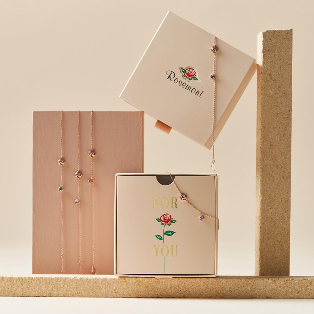 [선물포장] 로즈몽 탄생석 팔찌 12종 택1