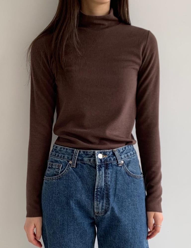 하우스 포그 터틀넥 티셔츠 HAUSFog turtle neck rib T-Shirts