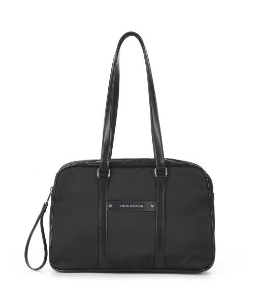 CRYSTAL NYLON COMBI BOSTON BAG_BLACK