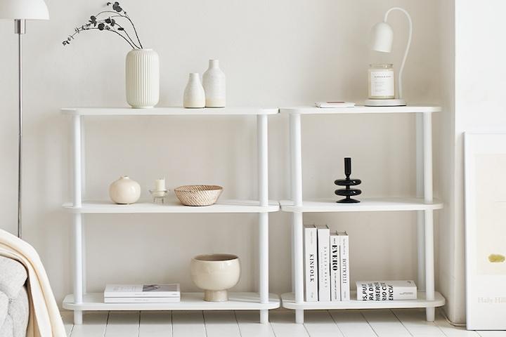 베스토 조립식 렌지대 주방 수납 선반 협탁 사이드테이블 600/800 3단