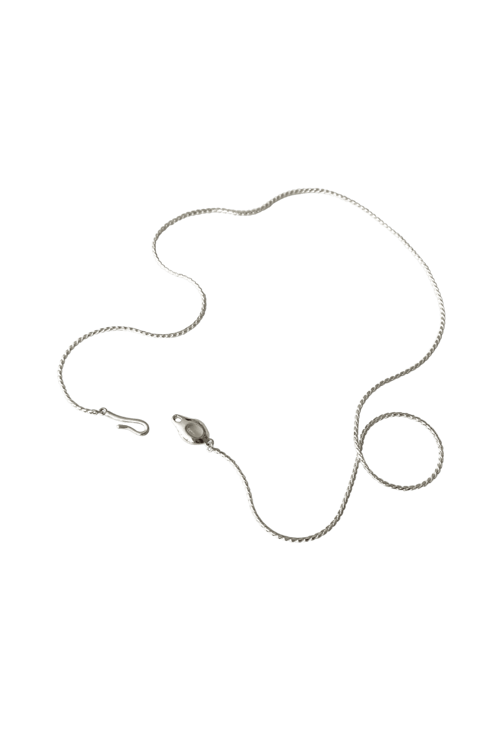 Silky drop necklace_milk moonstone