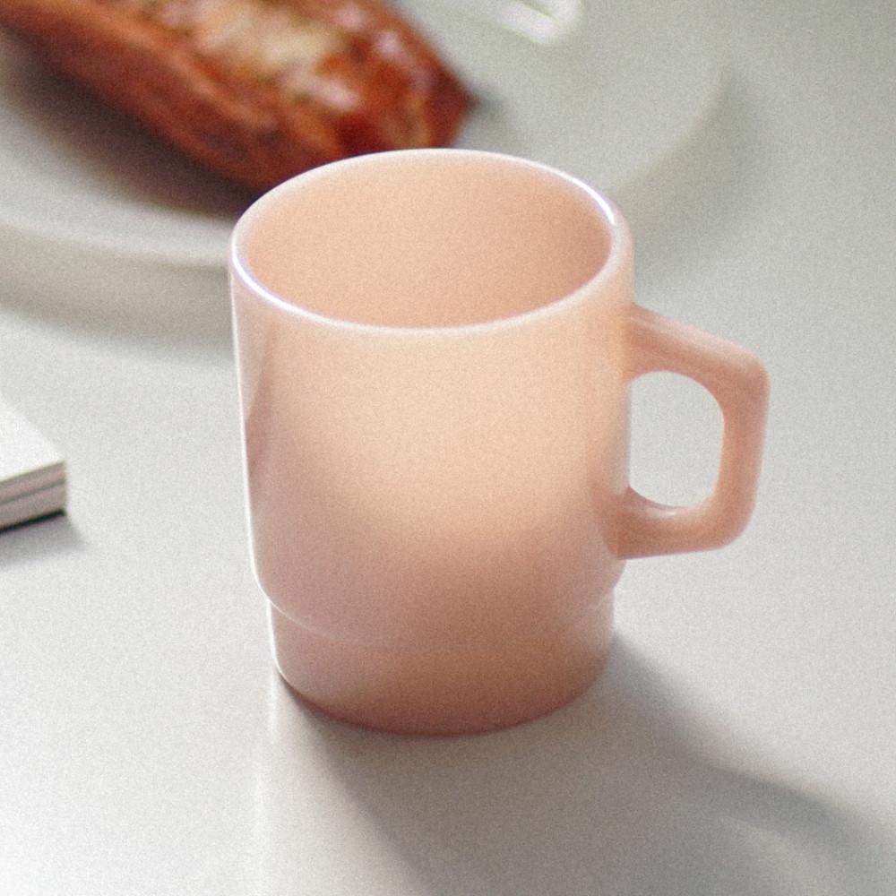 [언스] 베이직 밀크글라스 머그 8.7온즈 피치